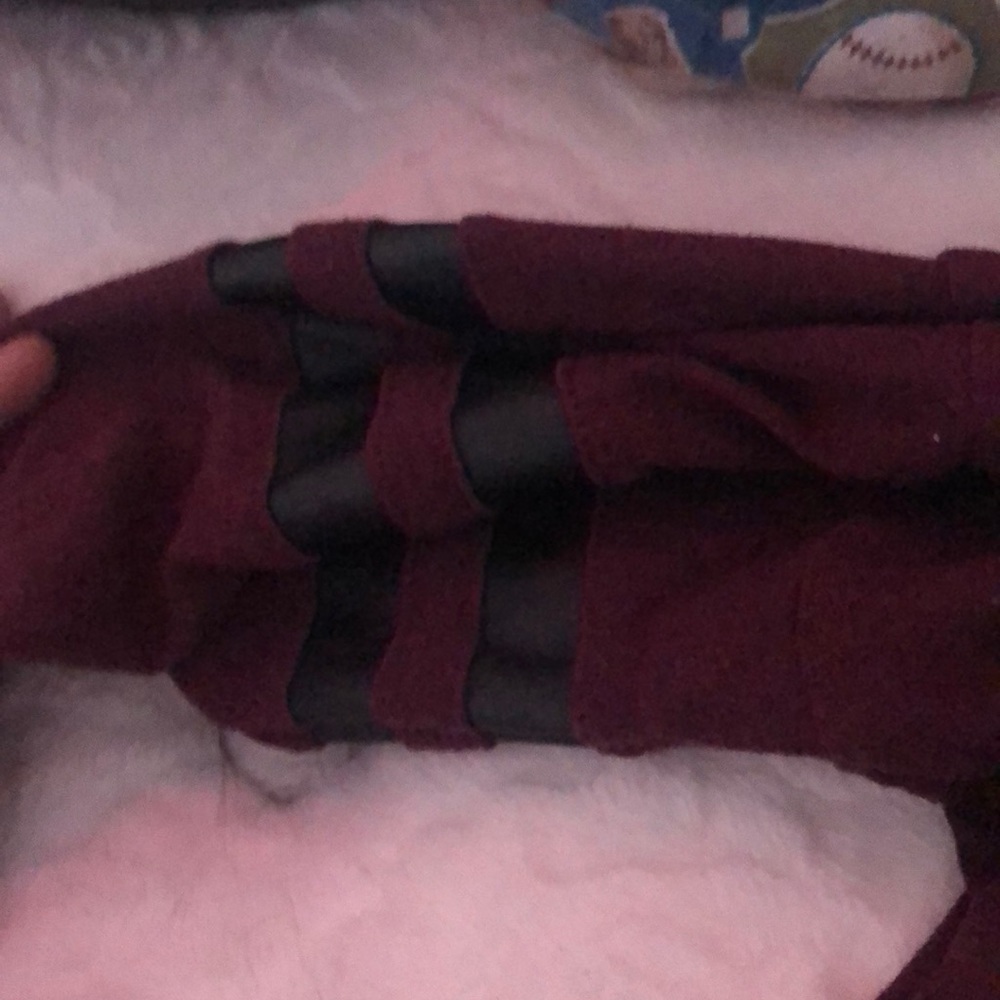 PINK Victoria Secret burgundy long sleeve shirt - Picture 3 of 3